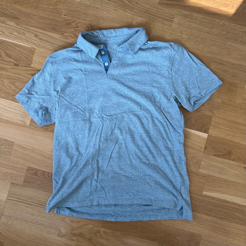 Gap Men’s Polo Size M Striped Green/Blue